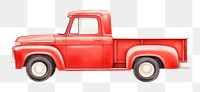 PNG Red pickup truck vehicle car white background. AI generated Image by rawpixel.