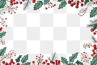 PNG Christmas winter pattern plant leaf