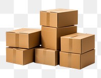 PNG  Cardboard boxs carton white background delivering. 