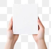 PNG  Paper white hand book. AI generated Image by rawpixel.