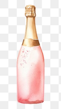 PNG  Champagne bottle glass drink wine. AI generated Image by rawpixel.