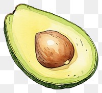 PNG Avocado sketch food freshness. AI generated Image by rawpixel.