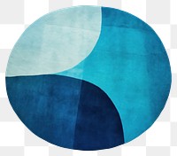 PNG A blue felt circle turquoise creativity pattern. 