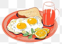PNG Breakfast meal food fork. AI generated Image by rawpixel.