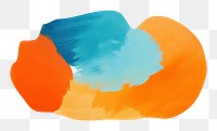 PNG Oval orange blue backgrounds painting shape. AI generated Image by rawpixel.