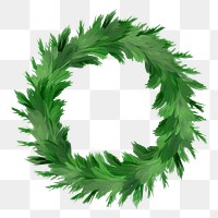PNG Wreath green celebration accessory. AI generated Image by rawpixel.