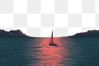PNG Lake sailboat outdoors horizon. AI generated Image by rawpixel.