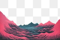 PNG Landscape mountain painting nature. AI generated Image by rawpixel.