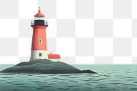 PNG Little light house architecture lighthouse outdoors. AI generated Image by rawpixel.