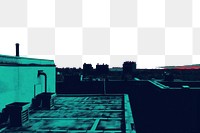 PNG Rooftop building architecture cityscape outdoors. AI generated Image by rawpixel.