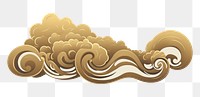 PNG Clouds waves pattern gold. AI generated Image by rawpixel.