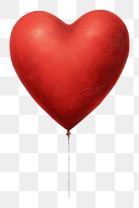 PNG  Red heart balloon backgrounds painting creativity. AI generated Image by rawpixel.