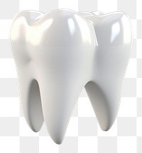 PNG  Dental 3d model teeth white white background. AI generated Image by rawpixel.
