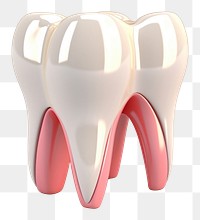 PNG  Dental 3d model teeth white background dental health. AI generated Image by rawpixel.