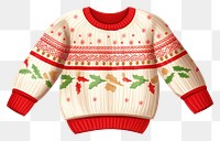 PNG Cute Christmas sweater sweatshirt christmas red. 