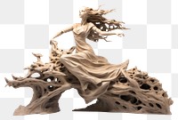 PNG Driftwood figurine adult art. AI generated Image by rawpixel.