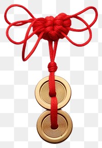 PNG Chinese coins red string gold jewelry. AI generated Image by rawpixel.
