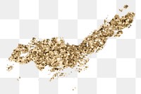 PNG Gold glitter, effect element, transparent background