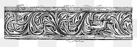 PNG antique botanical architectural ornament element, transparent background