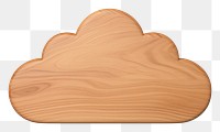 Cloud icon shape wood white background simplicity. 