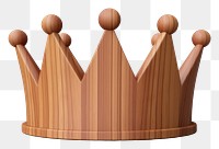 Crown icon wood white background accessories. AI generated Image by rawpixel.
