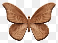 Butterfly shape wood insect white background. AI generated Image by rawpixel.