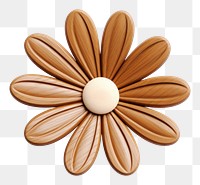 Daisy shape flower brooch wood. 