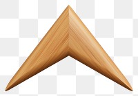 Simple arrow icon wood plywood white background. AI generated Image by rawpixel.