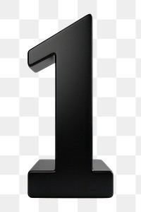 PNG Number 1 number black white. AI generated Image by rawpixel.