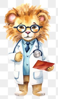 PNG Veterinarian portrait glasses representation. 