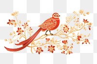 PNG Chinese red knot wedding motif animal bird creativity. 