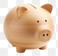 Cute piggy bank white background representation investment. AI generated Image by rawpixel.