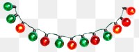 PNG C9 bulb red green christmas jewelry bead. 
