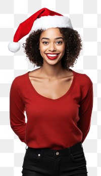 PNG  Santa Claus hat portrait smiling sleeve. AI generated Image by rawpixel.