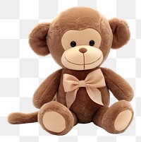 PNG  Cute monkey animal plush toy. AI generated Image by rawpixel.