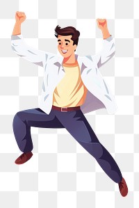 PNG Cartoon dancing adult  