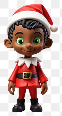 PNG Christmas black elf christmas figurine cute. AI generated Image by rawpixel.