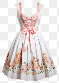 PNG Dirndl dress fashion white gown. 