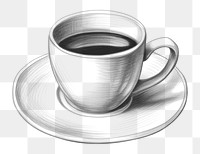 PNG Hot coffee drink saucer cup mug. AI generated Image by rawpixel.