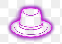 PNG  Hat icon purple neon light. AI generated Image by rawpixel.