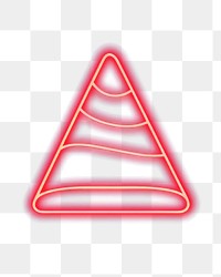 PNG  Party hat icon neon light line. AI generated Image by rawpixel.