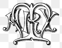 PNG monograms, transparent background