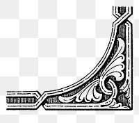 PNG ornamental corner designs, transparent background