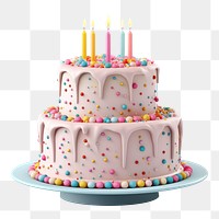 PNG Cake sprinkles birthday dessert. AI generated Image by rawpixel.