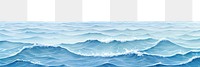 PNG Ocean outdoors horizon nature, digital paint illustration. AI generated image