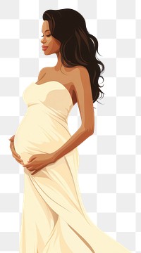 PNG Pregnant fashion adult dress. 