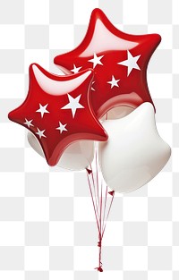 PNG 2 white red star balloons white background celebration anniversary. AI generated Image by rawpixel.