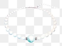 PNG Pearl necklace jewelry white bead. 