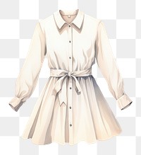 PNG  Shirt dress sleeve blouse white. AI generated Image by rawpixel.