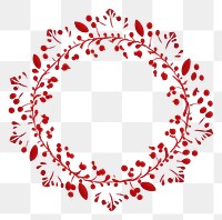 PNG Christmas wreath pattern art  